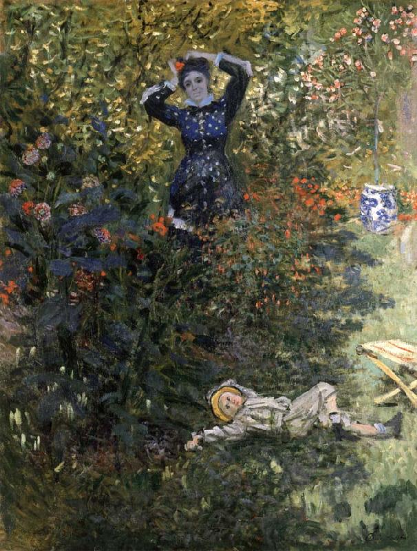 Camille and Jean Monet in the Garden at Argenteuil, Claude Monet